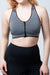 Active Bra Zip Harmaat Urheilurintaliivit